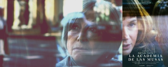 poster and image from José Luis Guerin's The Academy of Muses