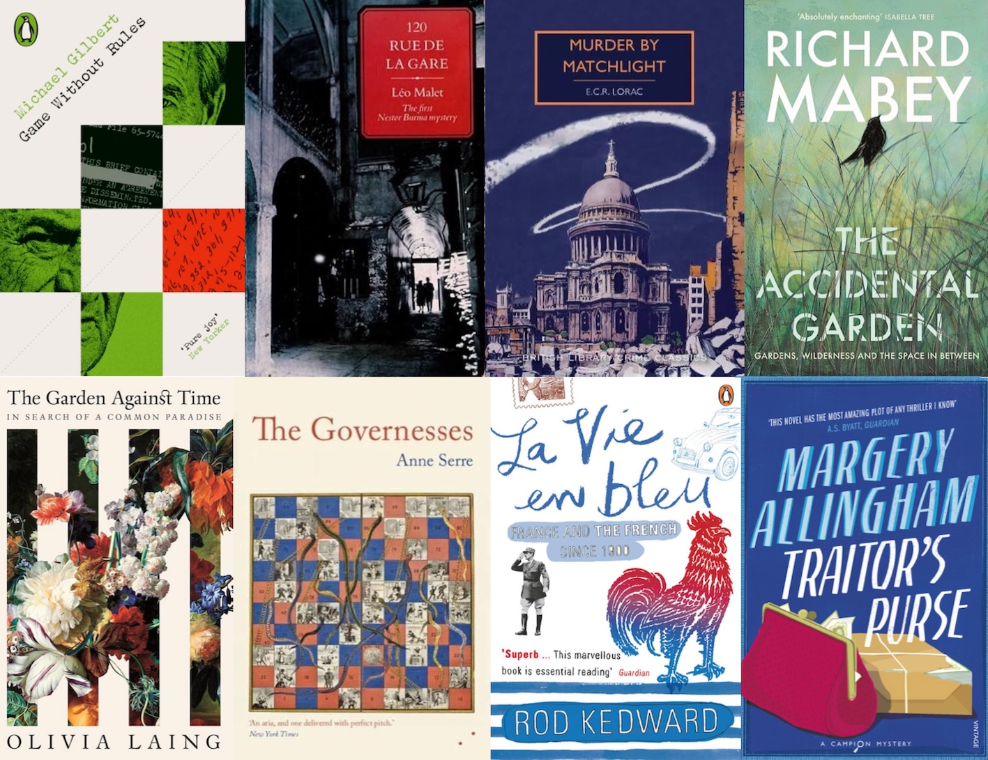 The covers of my top 8 books read this year